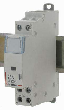 Photo Contacteur de puissance CX³ bobine 230V~ sans commande manuelle - 2P 250V~ - 25A - contact 2F - 1 module | Ref : 412523