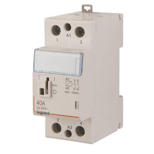 Photo Contacteur de puissance CX bobine 230V~  -  2P 250V~  -  40A  -  contact 2F  -  2 modules | Ref : 412545