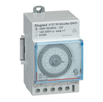 Photo Interrupteur horaire analogique modulaire programmable manuel hebdomadaire  -  cadran vertical avec rserve de marche | Ref : 412795