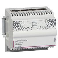 Photo Switch modulaire pour mise en rseau informatique 4 sorties RJ45 10Mgabits  100Mgabits  -  IP20 IK04  -  4 modules | Ref : 413010