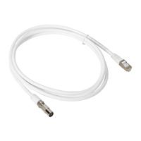 Photo Cordon coaxial pour raccordement téléviseur avec 1 embout coaxial et 1 embout RJ45 - longueur 2m | Ref : 413040