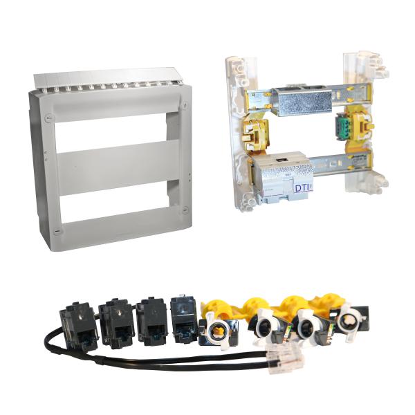 Photo Coffret Drivia 13 Basique conomique quip de 4 prises RJ45 | Ref : 413208