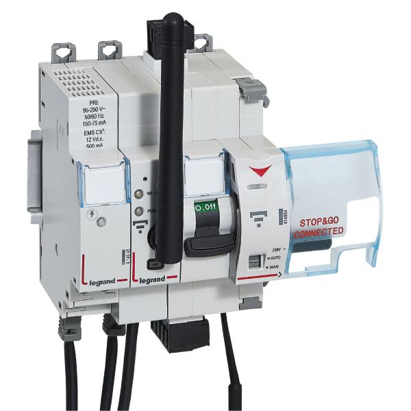 Photo R�enclencheur connect� STOP and GO DX�  -  avec 1 module Wi - Fi , 2 connecteurs et 1 alimentation 230V vers 12V= | Ref : 414954