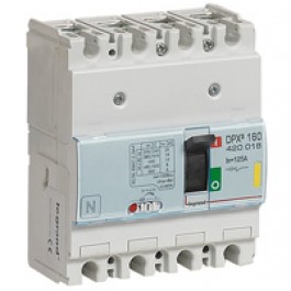 Photo Disjoncteur magnétothermique DPX³160 pouvoir de coupure 16kA 400V~ - 4P - 160A | Ref : 420017