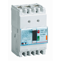Photo Disjoncteur magntothermique DPX160 pouvoir de coupure 25kA 400V~  -  4P  -  160A | Ref : 420057