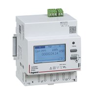 Photo Compteur modulaire triphasé EMDX³ MID raccordement direct 63A - 4 modules - avec sortie et 1 entrée à impulsions | Ref : 412092