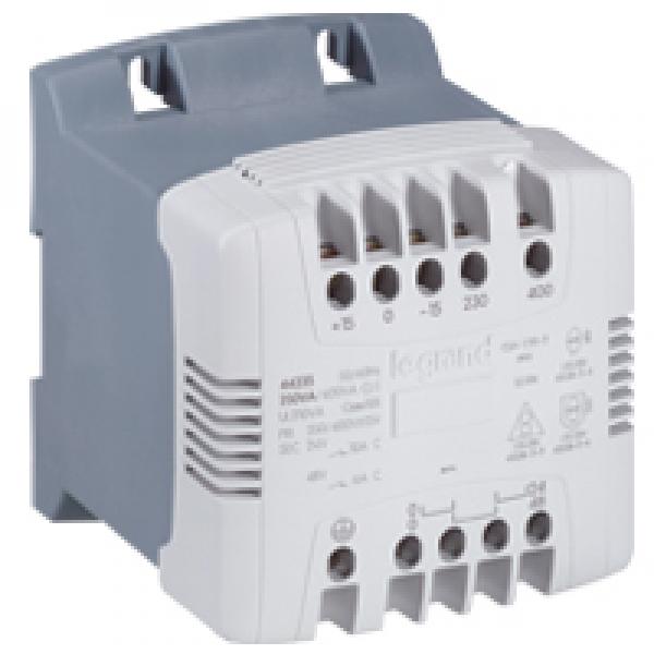 Photo Transformateur de commande et sécurité à connexion à vis primaire 230V à 400V et secondaire 24V~ à 4 | Ref : 044235