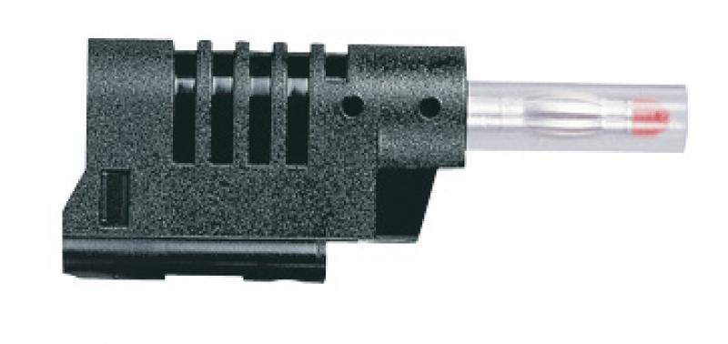 Photo Fiche banane �4mm 16A 33V~ ou 70V= avec embout isolant et fourreau r�tractable  -  noir | Ref : 050026