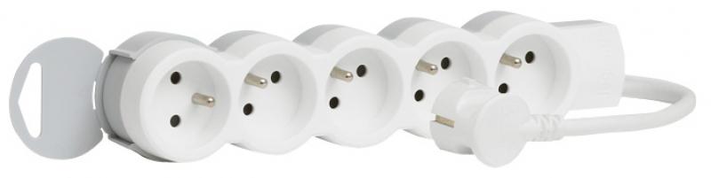 Photo Rallonge multiprise 5 prises 2P+T 16A 230V avec cordon 1.5m | Ref : 050058
