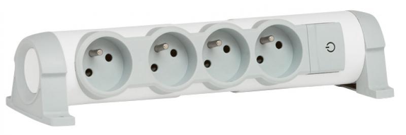 Photo Bloc multiprise mobile avec interrupteur � voyant - 4x2P+T | Ref : 050077