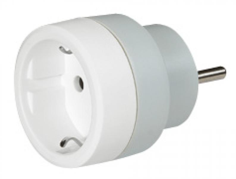 Photo Adaptateur 2P+T 16A 230V - fiche standard germanique sur prise standard franais | Ref : 050382