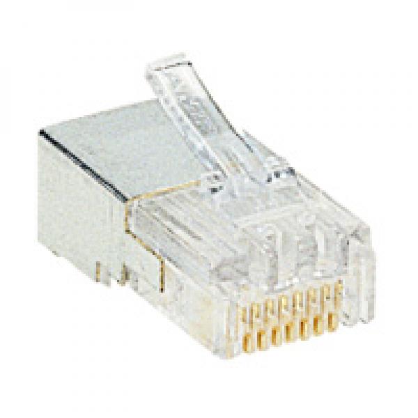 Photo Fiche RJ45 catgorie5e 8 contacts largeur 11,7mm pour cble rond | Ref : 051703