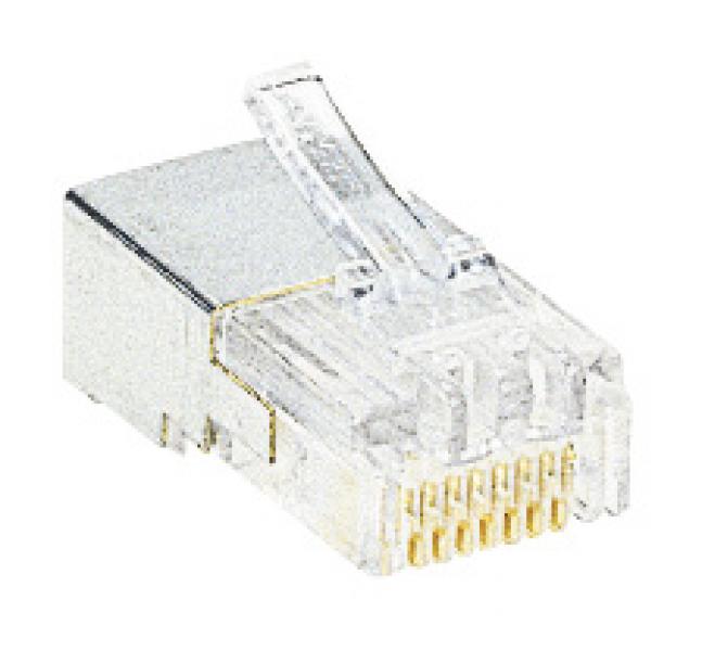 Photo Fiche RJ45 catgorie5e 9 contacts largeur 11,7mm pour cble rond | Ref : 051704