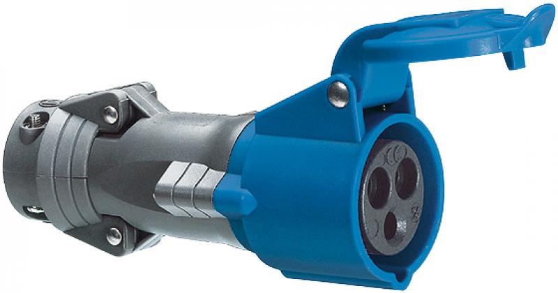 Photo Prise mobile Hypra IP44 16A - 200V~ à 250V~ - 2P+T - plastique | Ref : 052082