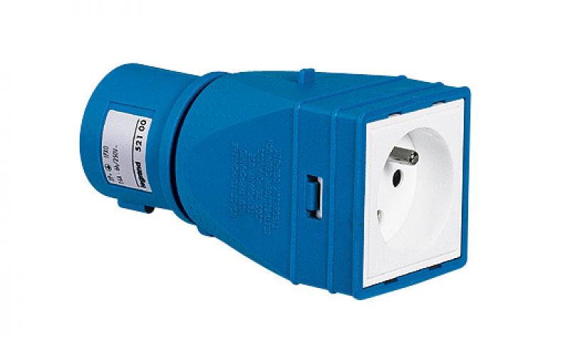 Photo Adaptateur industriel et domestique 2P+T livr mont | Ref : 052100