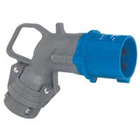 Photo Fiche mobile coude Hypra IP44 32A  -  200V~  250V~  -  2P+T  -  plastique | Ref : 052762