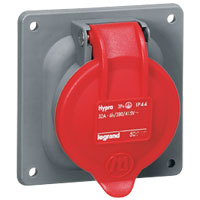 Photo Prise  entraxes unifis fixe Hypra IP44 32A  -  380V~  415V~  -  3P+T  -  plastique | Ref : 052919