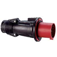 Photo Fiche mobile droite Hypra IP44 32A  -  380V~  415V~  -  3P+T  -  caoutchouc | Ref : 052953