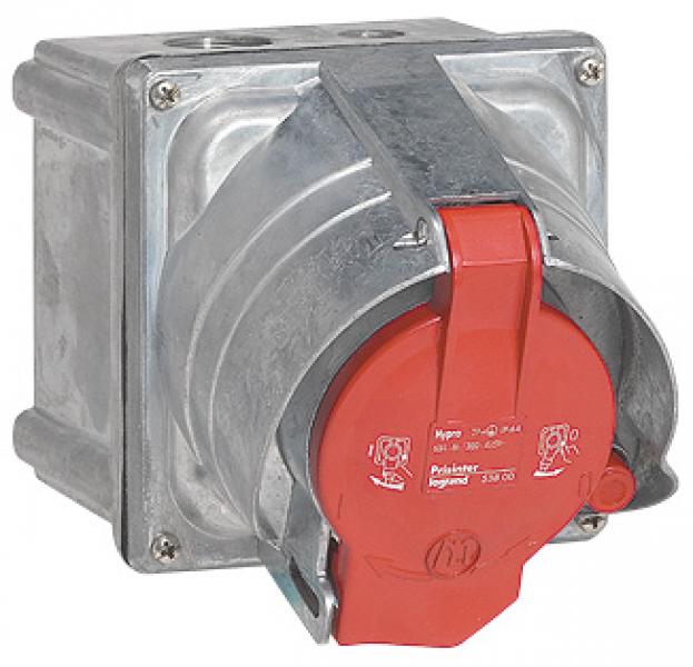 Photo Prisinter fixe Hypra IP44/55 63A - 380V~ à 415V~ - 3P+T - métal | Ref : 053800