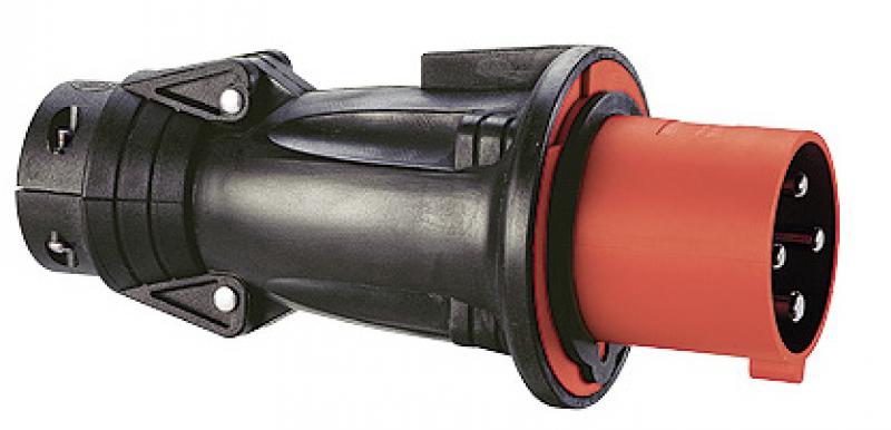 Photo Fiche mobile droite Hypra IP44 63A - 380V~ à 415V~ - 3P+T - caoutchouc | Ref : 053853