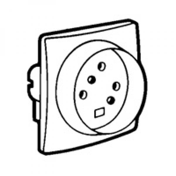 Photo Socle 3P+T  vis avec clips de protection dimensions 95x95mm | Ref : 055455