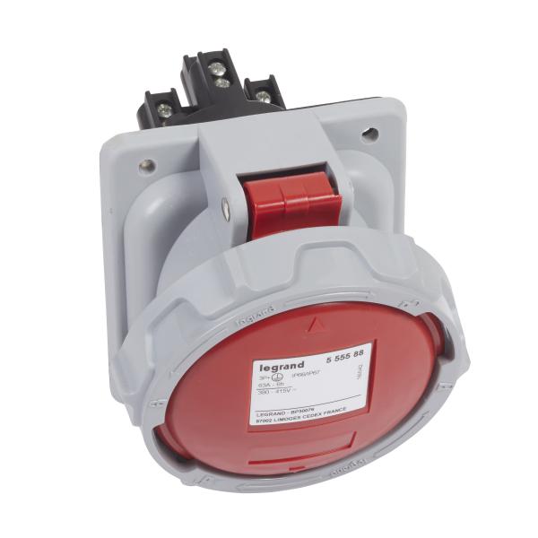 Photo Prise fixe P17 IP66/67 63A  -  380V~  415V~  -  3P+T | Ref : 555588