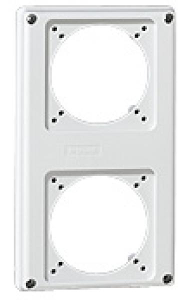 Photo Plastron P17 220x125mm recevant 2 prises 16A pour composer un coffret P17 | Ref : 057713