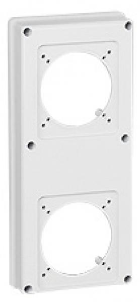 Photo Plastron P17 280x125mm recevant 2 prises 16A ou 32A pour composer un coffret P17 | Ref : 057718