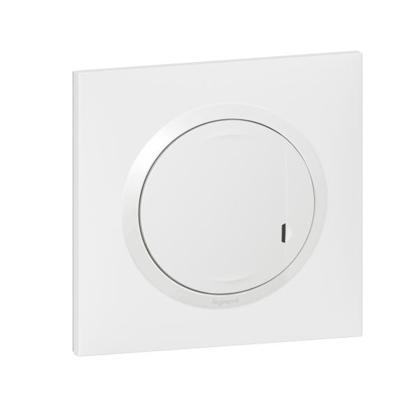 Photo Interrupteur filaire connecté avec option variateur dooxie with Netatmo sans neutre 5W à 300W + compensateur - blanc | Ref : 600081