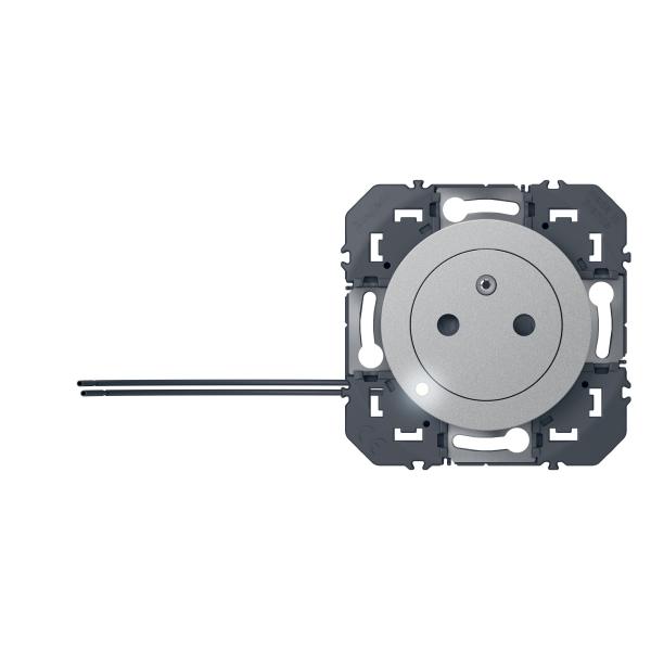 Photo Prise de courant 2P+T  voyant Surface dooxie 16A finition alu | Ref : 600420