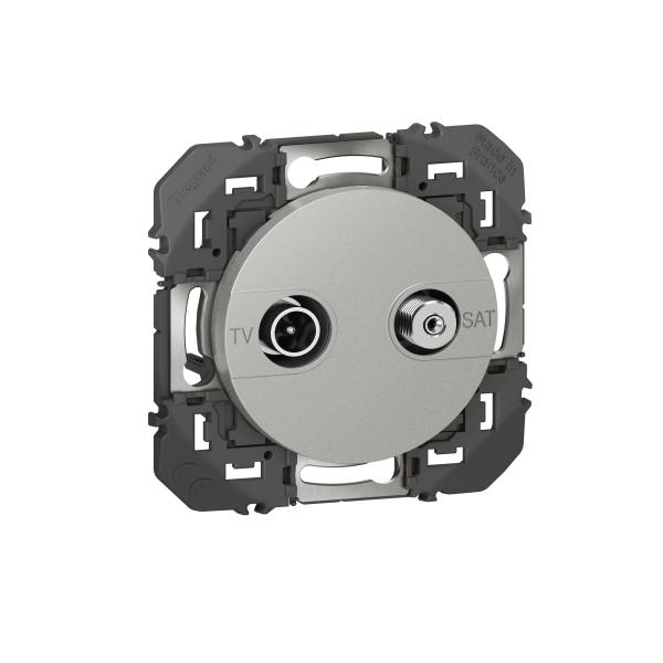 Photo Prise TV - SAT toile blinde dooxie finition alu | Ref : 600456