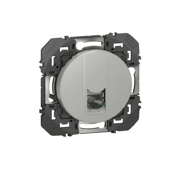 Photo Prise blinde RJ45 catgorie6 STP dooxie finition alu | Ref : 600475