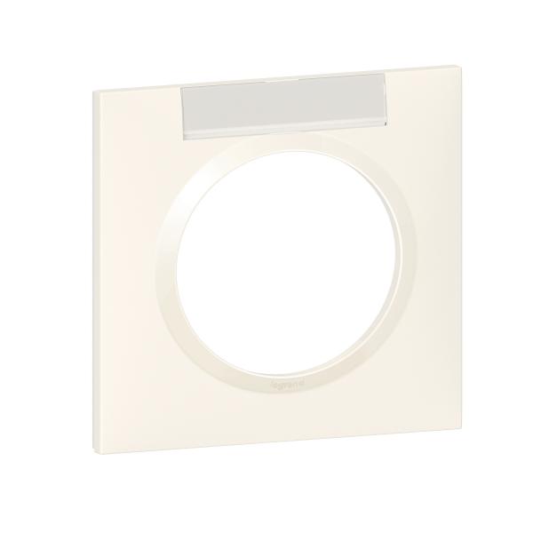 Photo Plaque carre dooxie 1 poste finition blanc avec porte - tiquette | Ref : 600942