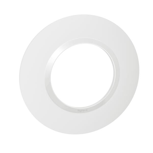 Photo Plaque ronde dooxie 1 poste finition blanc | Ref : 600980