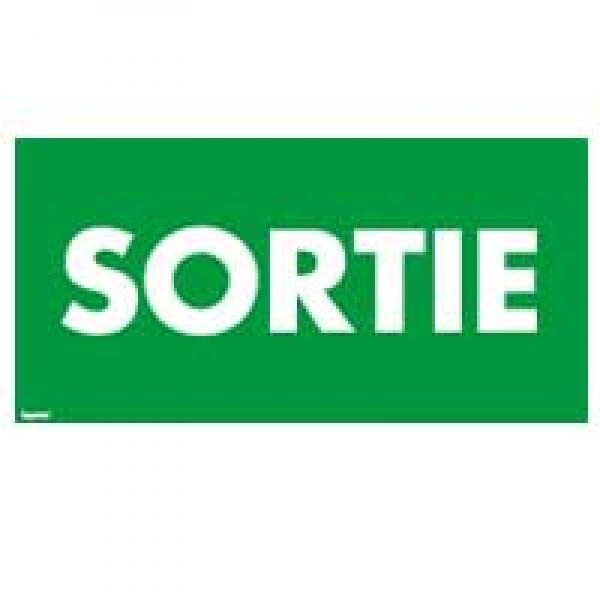 Photo Etiquette de signalisation supplmentaire de sortie adhsive et scable | Ref : 061003