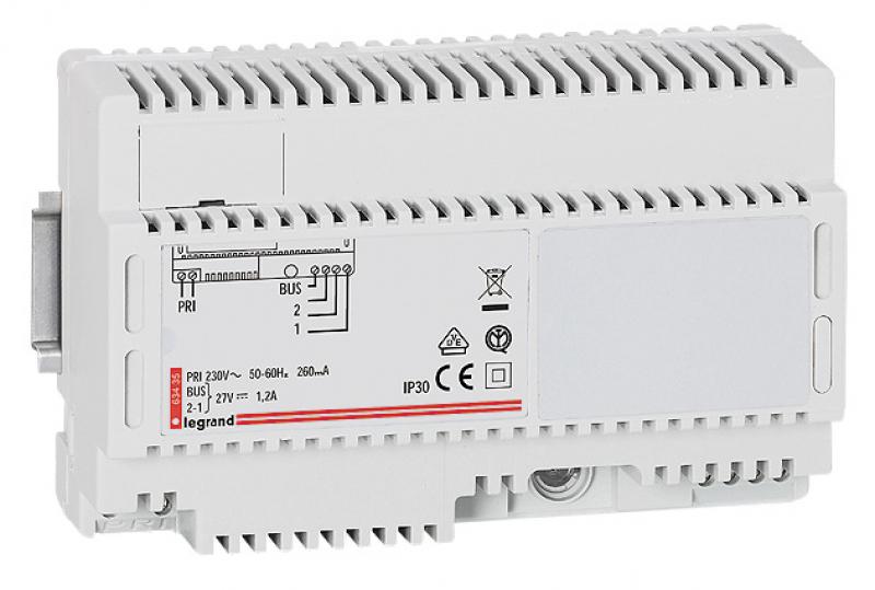 Photo Alimentation scurise BUS - 230 V~ - 27 V= - 1.2 A - 8 modules 17.5 mm | Ref : 063435