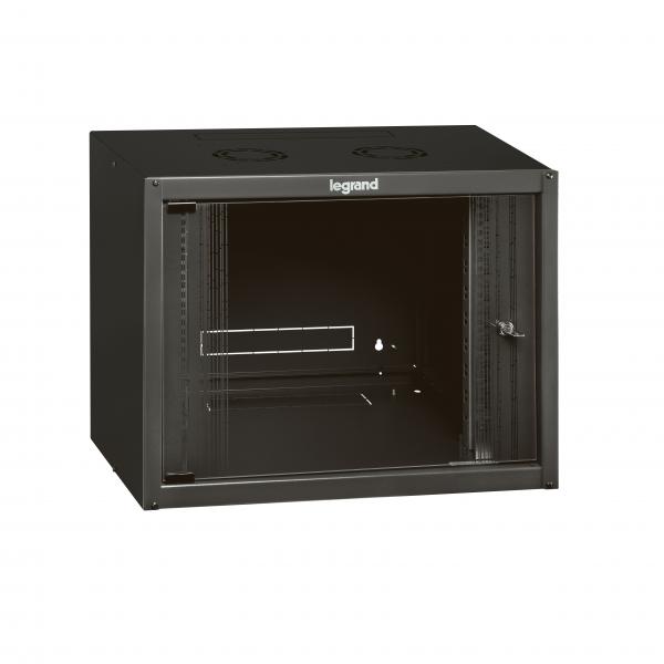 Photo Coffret fixe 19pouces livré monté Linkeo capacité 9U - 492x600x450mm | Ref : 646201