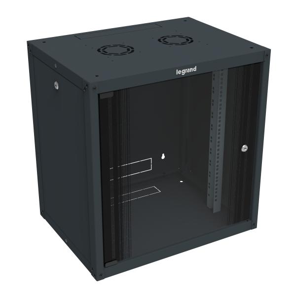 Photo Coffret fixe 19pouces livr  plat Linkeo capacit 9U  -  471x600x450mm | Ref : 646251