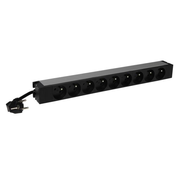 Photo PDU 19'' 1 U LCS - 9x2P+T - cordon 3m avec fiche 2P+T 16 A | Ref : 646810