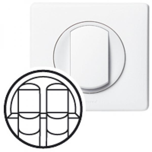 Photo Enjoliveur Cliane pour prise double RJ45  -  Blanc | Ref : 068252
