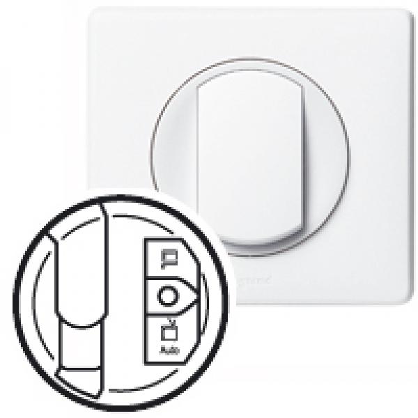 Photo Enjoliveur Cliane pour prise simple pour rseau Optimum  -  Blanc | Ref : 068291