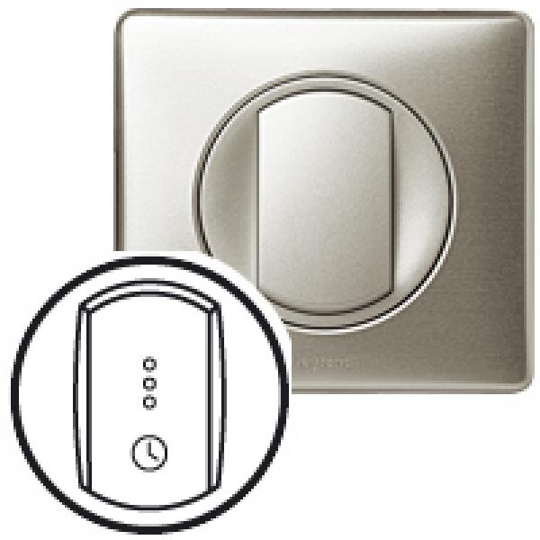 Photo Enjoliveur Cliane pour interrupteur temporis ou pour interrupteur et ventilation  -  finition tita | Ref : 068337