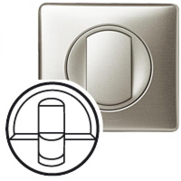 Photo Enjoliveur Cliane pour prise RJ45  -  finition titane | Ref : 068551