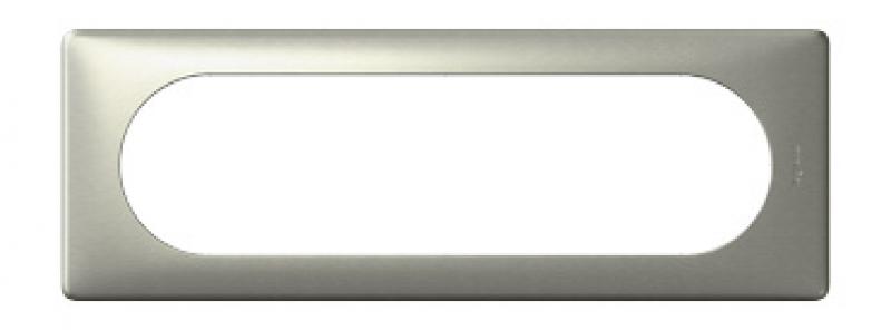Photo Plaque Cliane Mtal 6  8 modules  -  finition Titane | Ref : 068906