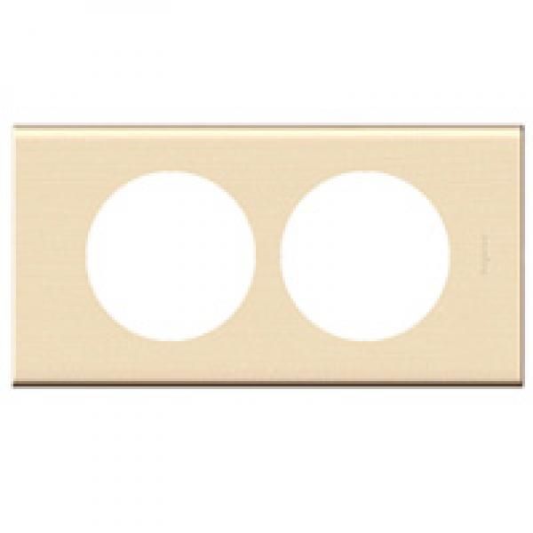 Photo Plaque Cliane Matires 2 postes pour rnovation entraxe 57mm  -  finition Erable | Ref : 069218