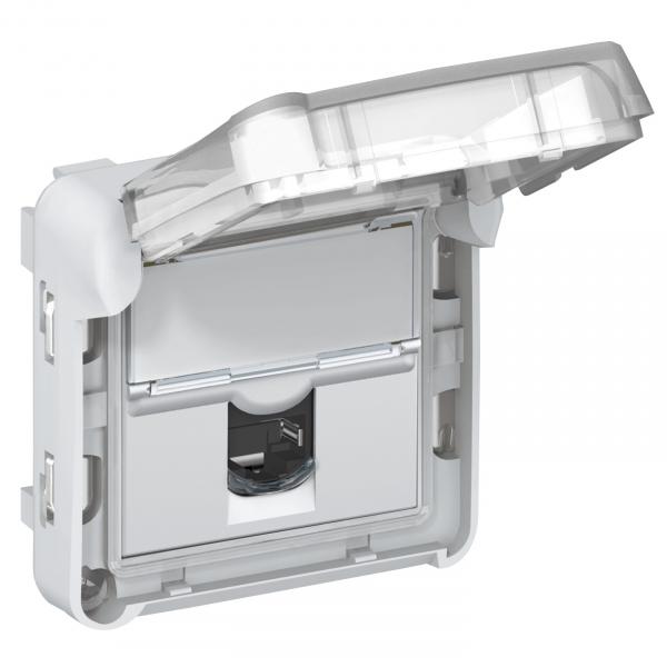 Photo Prise RJ45 tanche catgorie 6 FTP Plexo composable IP55 gris | Ref : 069569