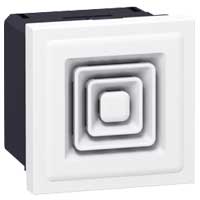 Photo Ronfleur 70dB � 1m Mosaic 2 modules tension 8V~ � 50Hz ou 60Hz et 370mA de consommation  -  blanc | Ref : 076640