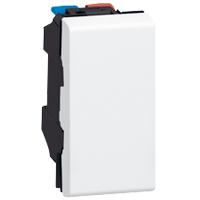 Photo Poussoir inverseur 6A 250V~ Mosaic 1 module - blanc | Ref : 077031