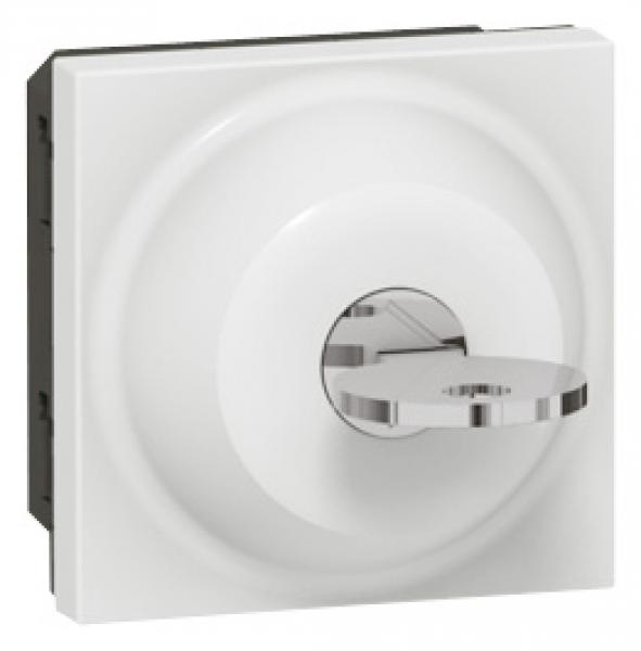 Photo Interrupteur  cl RONIS n601 Mosaic 2 modules avec 3 positions par inverseur 6A 250V~  -  blanc | Ref : 077073