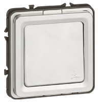 Photo Poussoir inverseur NO - NF 6A 230V~ Soliroc IK10 IP55 | Ref : 077841